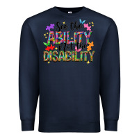 Navy see the ability not the disability Premium Sweatshirt - NancyCooperArtShop