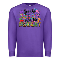 Purple see the ability not the disability Premium Sweatshirt - NancyCooperArtShop