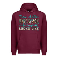 Burgundy this is what an awesome dental hygienist looks like Premium Hoodie - JahusDesignShop