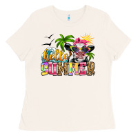 Bone hello summer cow Ladies Tee - Zillion Design Studio