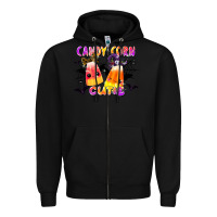 Black candy corn cute Zipper Hoodie - LillyAllenDesigns