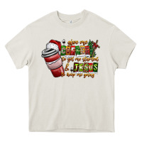 Cream Coffee  Jesus Heavy Core Tee - CowhideDigitalArt