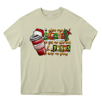 Mossy Coffee  Jesus Heavy Core Tee - CowhideDigitalArt