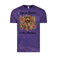 Cloud Purple life is better with a maltipoo Vintage Tee - BarkalooDesign