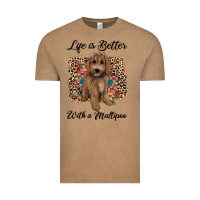 Vintage Coffee life is better with a maltipoo Vintage Tee - BarkalooDesign