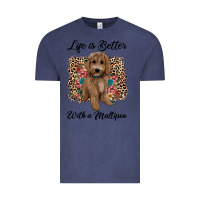 Vintage Denim life is better with a maltipoo Vintage Tee - BarkalooDesign