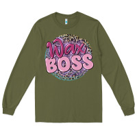 Army Green wax boss Long Sleeve Tee - MaliasSmallBusiness
