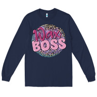 Navy wax boss Long Sleeve Tee - MaliasSmallBusiness