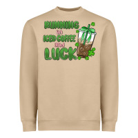 Mushroom iced coffee and luck Heavyweight Sweatshirt - MaliasSmallBusiness