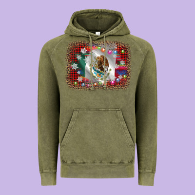 Mexico Flag Christmas Vintage Hoodie Designed By Adodesignshop