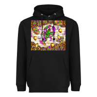 Black Mardi Gras with crab Heavyweight Hoodie - NancyCooperArtShop