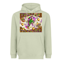 Matcha Mardi Gras with crab Heavyweight Hoodie - NancyCooperArtShop