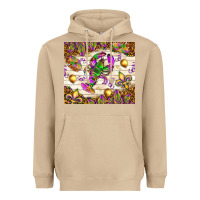 Mushroom Mardi Gras with crab Heavyweight Hoodie - NancyCooperArtShop