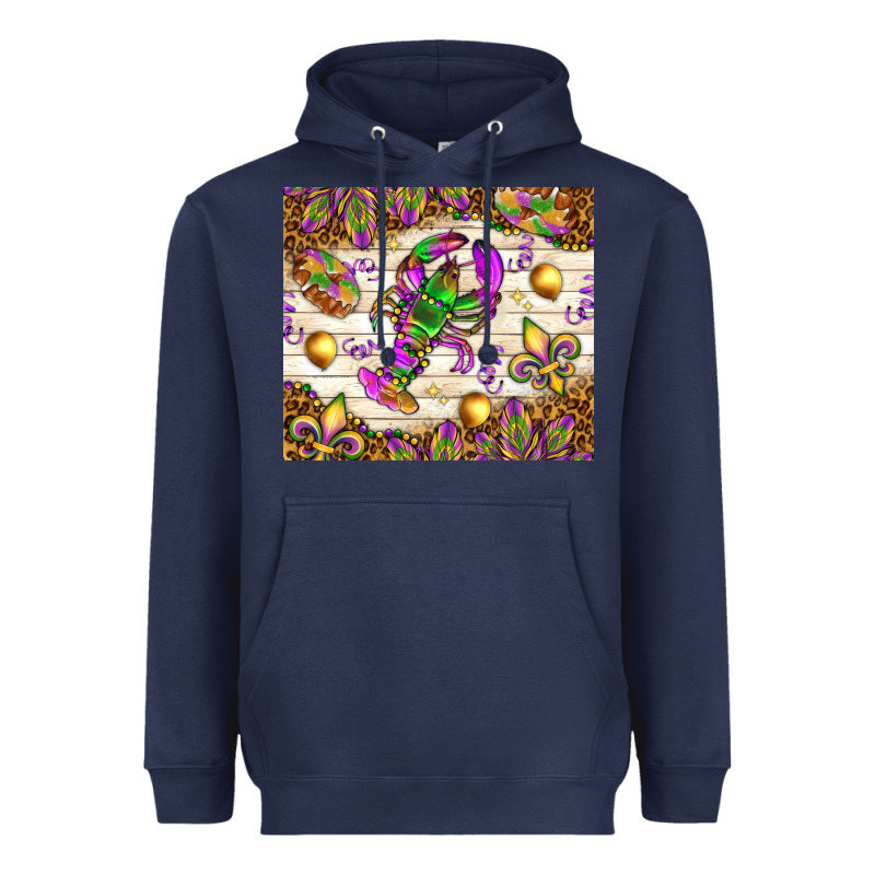 Mardi Gras With Crab Heavyweight Hoodie by NancyCooperArtShop | Teevron