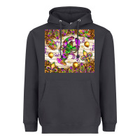 Smoke Mardi Gras with crab Heavyweight Hoodie - NancyCooperArtShop