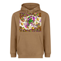 Toasted Coconut Mardi Gras with crab Heavyweight Hoodie - NancyCooperArtShop