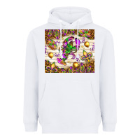 White Mardi Gras with crab Heavyweight Hoodie - NancyCooperArtShop