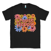 Black choose happy Classic Tee - MaliasSmallBusiness