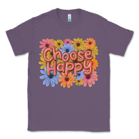 Lavender choose happy Classic Tee - MaliasSmallBusiness