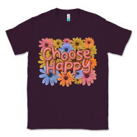 Plum choose happy Classic Tee - MaliasSmallBusiness