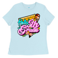 Baby Blue hello 5th grade Ladies Tee - JahusDesignShop