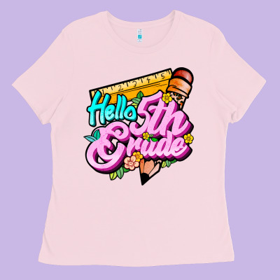 Hello 5th Grade Ladies Tee Designed By Jahusdesignshop