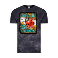 Cloud Black Western Just A Girl Who Loves Ladybug Vintage Tee - LillyAllenDesigns