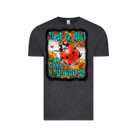 Vintage Black Western Just A Girl Who Loves Ladybug Vintage Tee - LillyAllenDesigns