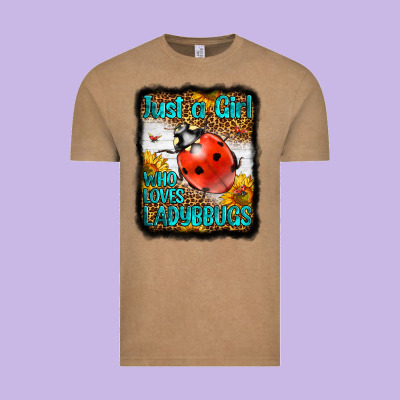 Western Just A Girl Who Loves Ladybug Vintage Tee Designed By Lillyallendesigns