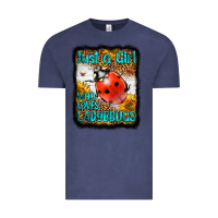 Vintage Denim Western Just A Girl Who Loves Ladybug Vintage Tee - LillyAllenDesigns
