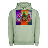 Pigment Oil Green halloween gnomes Urban Hoodie - FaDigitalArtStudio