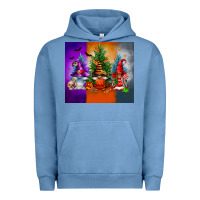 Pigment Pebble Blue halloween gnomes Urban Hoodie - FaDigitalArtStudio