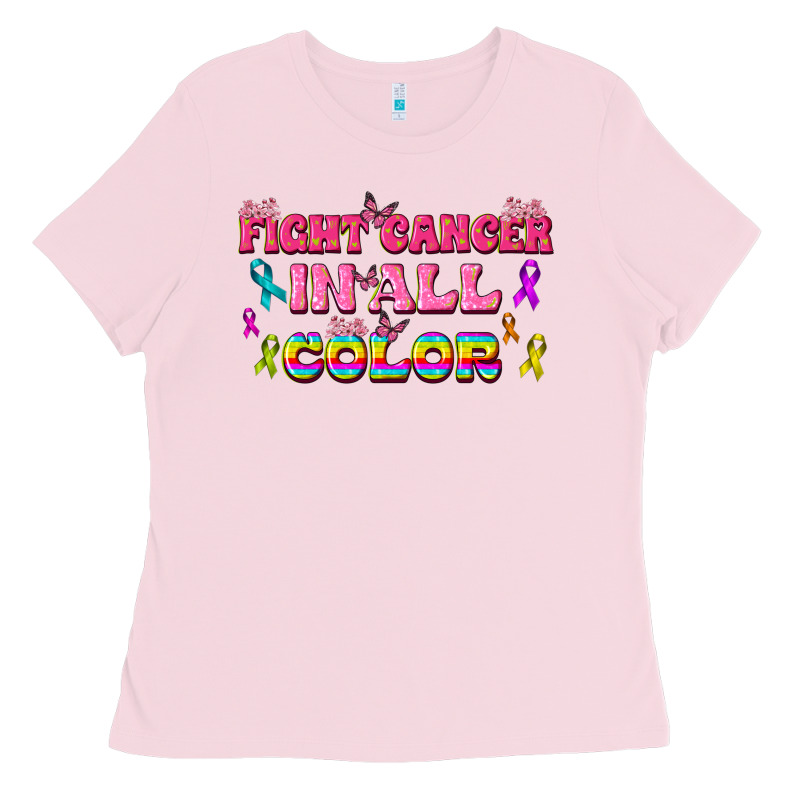 Fight Cancer In All Color Ladies Tee by texasbilliewilder | Teevron