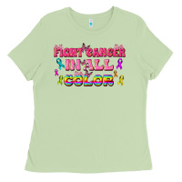 Matcha Fight Cancer In All Color Ladies Tee - texasbilliewilder