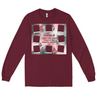 Burgundy family photo collage Long Sleeve Tee - MaliasSmallBusiness