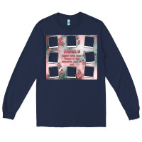 Navy family photo collage Long Sleeve Tee - MaliasSmallBusiness
