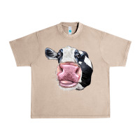 French Oak Cute Holstein Face Urban Heavy Tee - LillyAllenDesigns