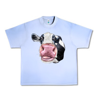 Grape Ice Cute Holstein Face Urban Heavy Tee - LillyAllenDesigns