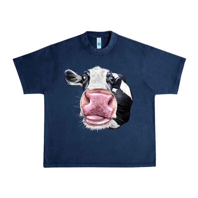 Cute Holstein Face Urban Heavy Tee by LillyAllenDesigns | Teevron