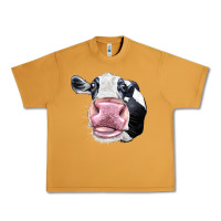 Peanut Butter Cute Holstein Face Urban Heavy Tee - LillyAllenDesigns