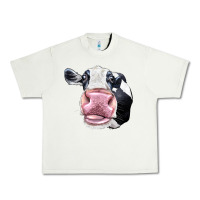Pistachio Cute Holstein Face Urban Heavy Tee - LillyAllenDesigns