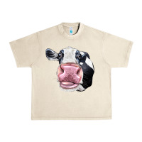 Sandshell Cute Holstein Face Urban Heavy Tee - LillyAllenDesigns