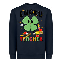 Navy lucky teacher Heavyweight Sweatshirt - MaliasSmallBusiness