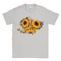 Moon Dust sunflower glitter leather patch Classic Tee - AdoDesignShop