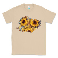 Mushroom sunflower glitter leather patch Classic Tee - AdoDesignShop