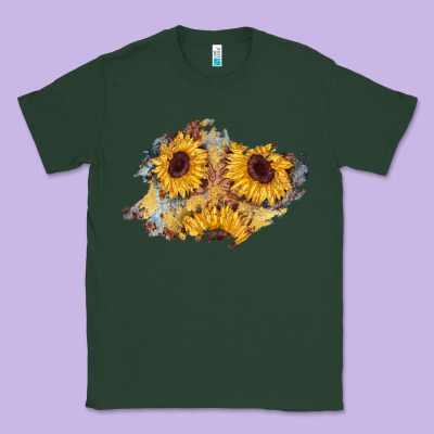 Sunflower Glitter Leather Patch Classic Tee Designed By Adodesignshop