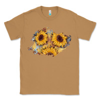 Toasted Coconut sunflower glitter leather patch Classic Tee - AdoDesignShop