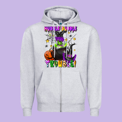 Hubble Bubble Trouble Zipper Hoodie Designed By Lillyallendesigns