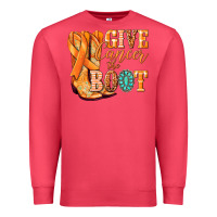 Cardinal Give Cancer the boot Kidney Cancer orange ribbon Premium Sweatshirt - NancyCooperArtShop