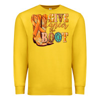 Lemon Give Cancer the boot Kidney Cancer orange ribbon Premium Sweatshirt - NancyCooperArtShop